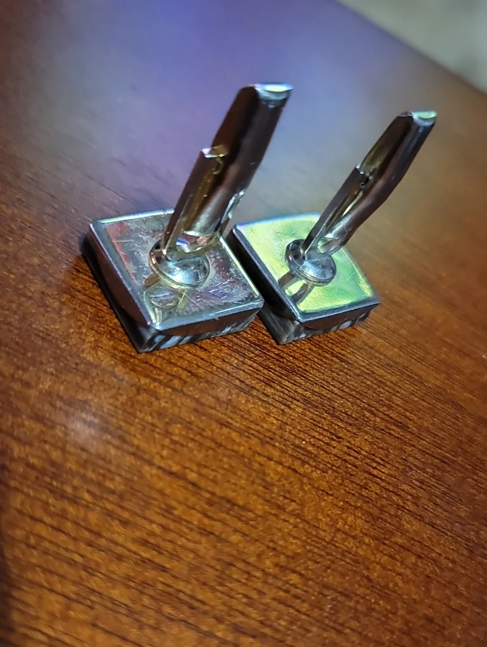 Mid- Century Modern Natural Stone Cufflinks.